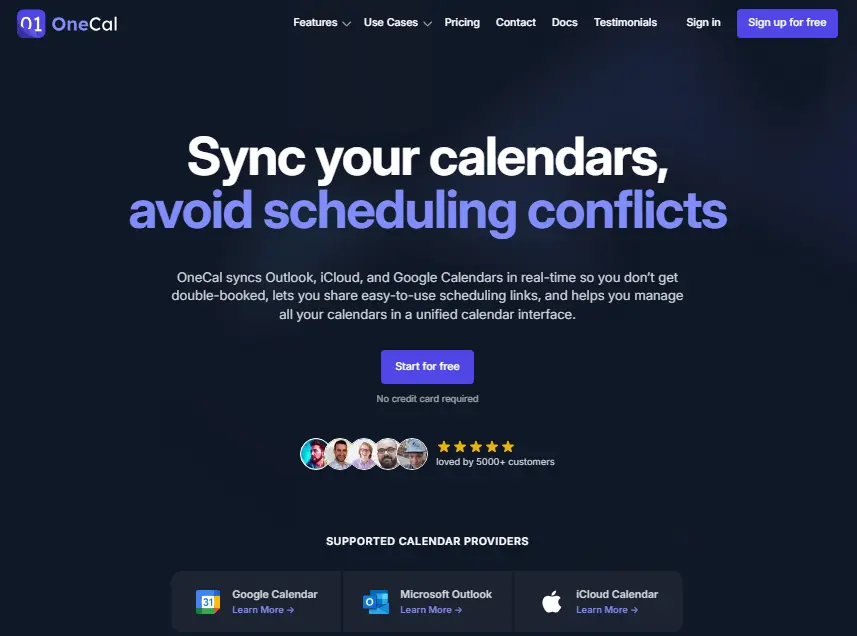 OneCal โ modern, intuitive calendar synchronization with granular privacy controls